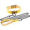 Generique Collier-Laisse Punk Jaune